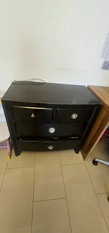 Black 4-Drawer Chest / Dresser - Used
