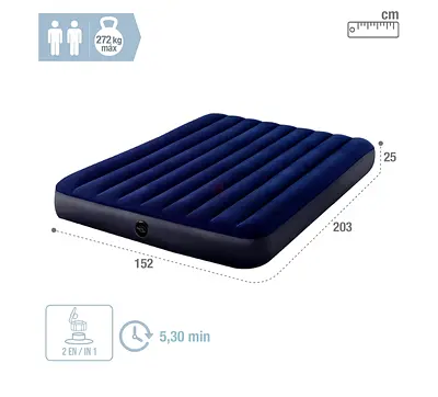 Inflatable Double Air Mattress / brand new Airbed (152 x 203 x 25 cm)