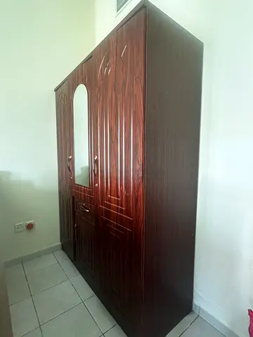 Wooden 3-Door big Wardrobe with Mirror - Good Condition
