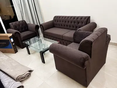 Brown color 5 seater sofa you can get from us in reasonable prices