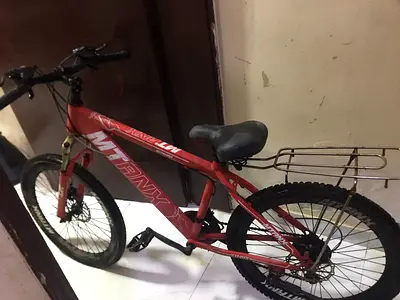 Red Mtbnyx Mountain Bike - 26" with Rear Rack, Good Working Condition