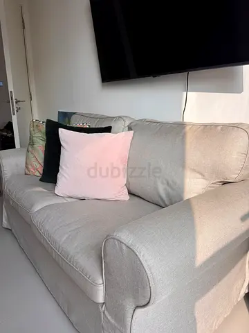 Ikea 2 seater with ottoman and pillows, gentle use, negotiable