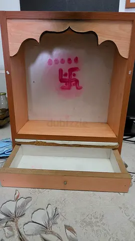 Wooden Small Pooja Mandir / Home Temple - Single Shelf