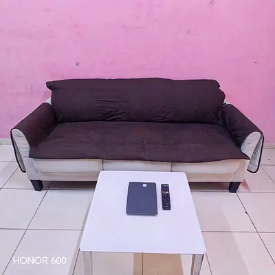 3 seater fabric sofa with cover