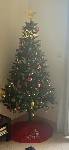 Artificial Christmas Tree with Ornaments and Lights - 6ft with all its decorations