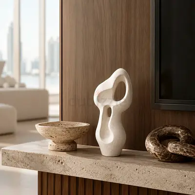 Modern Abstract Stone Sculpture Vase