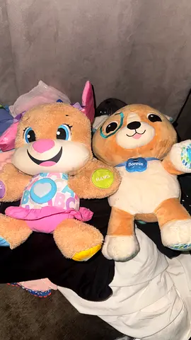 Pair of Fisher-Price Laugh & Learn Plush Toys (Girl Puppy + Bonnie Puppy)
