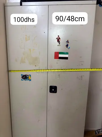 Used metal storage cupboard 90x48cm - AED 100