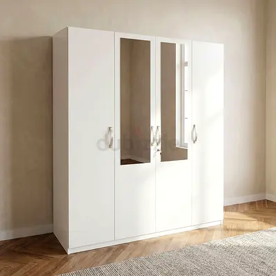 New Kulltorp Plus 4-Door Wardrobe with Mirror and Lock