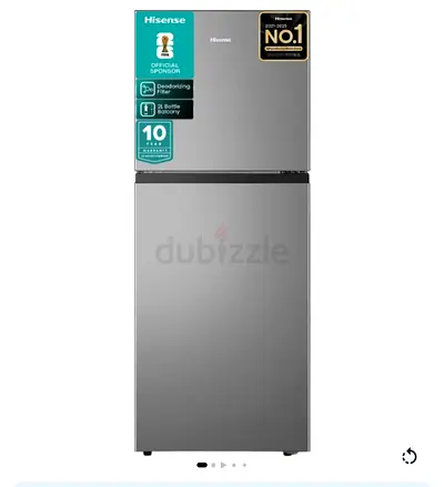 Hisense Top Freezer Refrigerator - Silver, 2-Door, excellent Condition