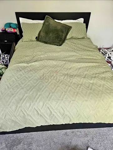 ikea king size bed with mattress and storage drawers