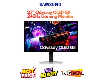 Samsung 27 Inch OLED G81SF Gaming Monitor - 240Hz 4K UHD - Like New, FREE DELIVERY, 1 YEAR WARRANTY