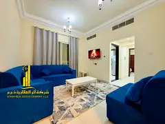Luxury apartment, second occupancy. Two bedrooms and a living room with an open view. Ajman, Al Rawd