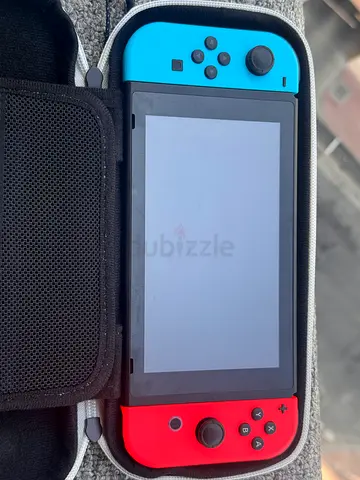 Nintendo Switch (Neon Blue/Red) with Carry Case - Good Working Condition