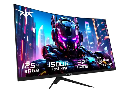 KTC 32" Curved Gaming Monitor (H32S17) - 2K QHD / 170-180Hz / 1ms