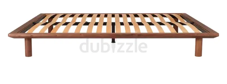 Wooden Bed Frame with Mattress
