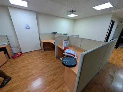 Office work station with reception table and other two office tables