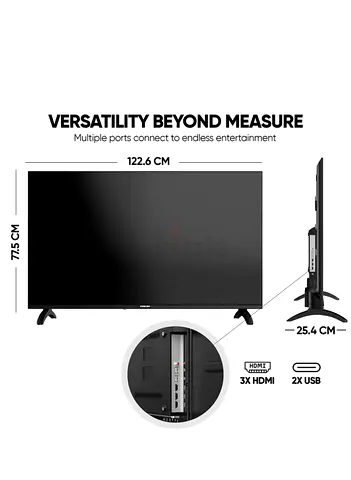 55-Inch 4K UHD Smart Android LED TV | Android OS/GAIA OS | Built-In Wi-Fi & DLNA | Smart Apps includ