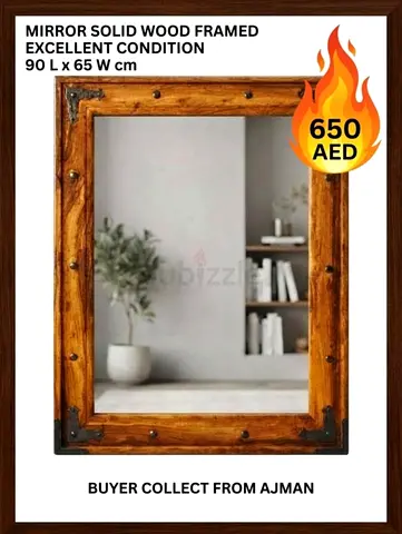 Antique mirror solid wood frame