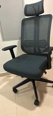 Ergonomic High-Back Mesh Office Chair with Headrest — Good Condition