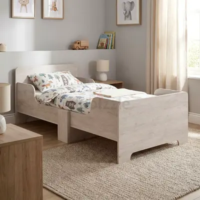 New Ivory Toddler Extendable Bed - 90x140-200 cm