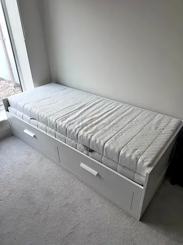 IKEA BRIMNES convertible bed with 2 drawers