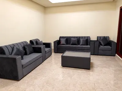 We are selling all the brand new 7 seater sofa dark grey color you can get from us