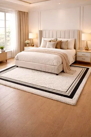 Modern and  Brand new Cream fabric bed