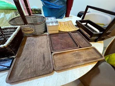 Wooden trays