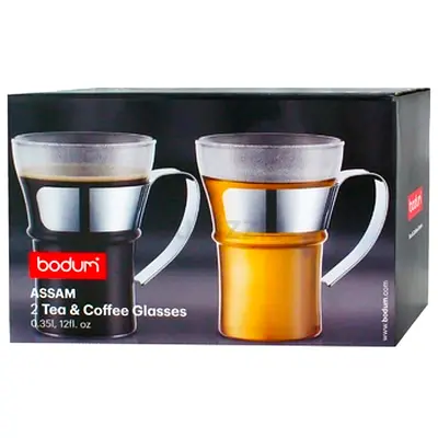 Bodum Assam double-walled tea & coffee glasses (2 pcs), 350ml each