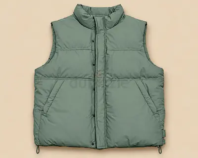 Brand New Zara Puffer Gilet / Vest – Sage Green – XL