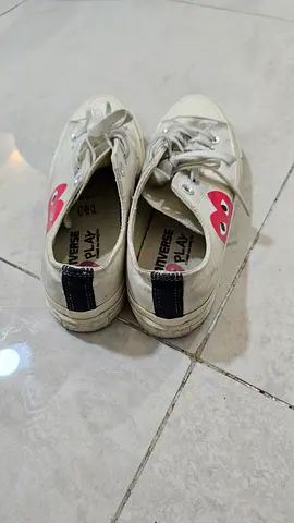 Used Comme des Garçons Play x Converse low-top sneakers, size not specified