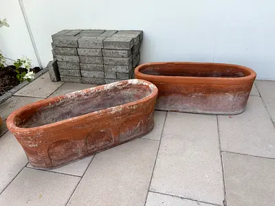 Ceramic Rectangular Plant Pots - 70 x 25 cm (Qty. 2)