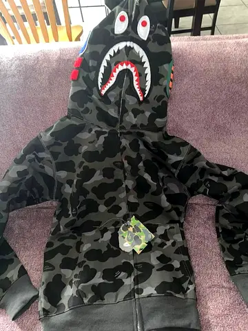 Bathing ape black camo jacket