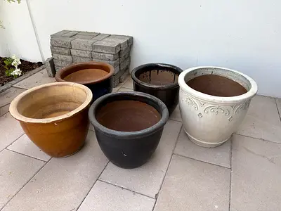 Ceramic Round Plant Pot - 30 cm (Qty. 5)