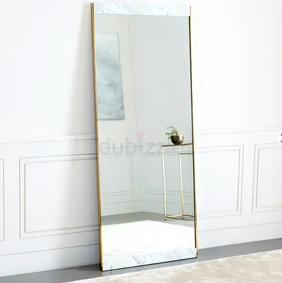 West Elm Marble & Brass Floor Mirror