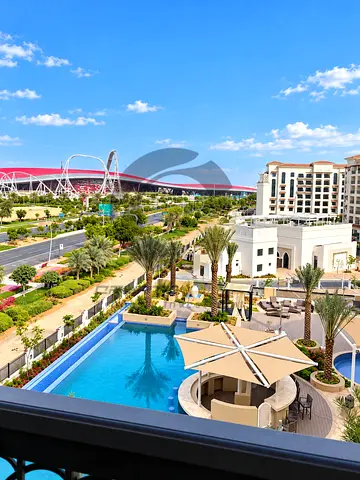 Ferrari world and Pool Views | Amazing Community | With Balcony