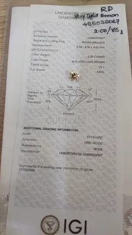 1ct pink lab grown diamond
