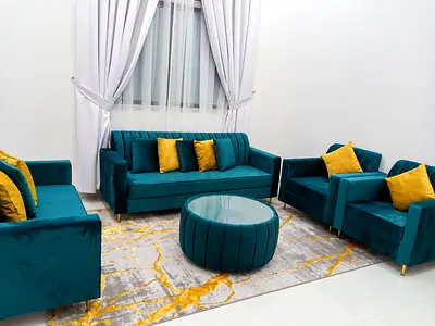 All the brand new 7 seater sofa available in green color