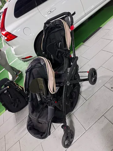 Used Double/Twin Stroller - Side-by-Side, Foldable, Good Condition