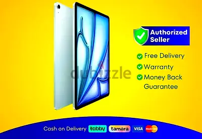 Apple iPad Air 13 inch - M2 Chip - WiFi + Cellular - 128GB - Blue, A2899 | New |  Warranty | FREE  D