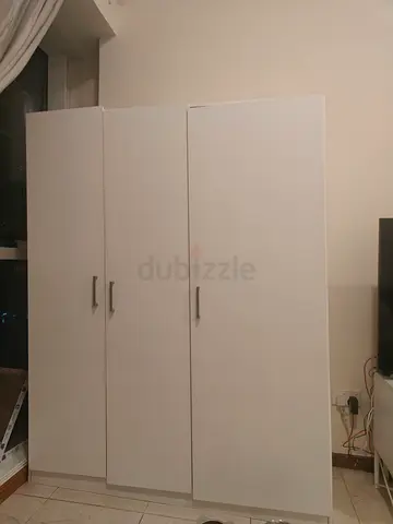 White 3-door IKEA Wardrobe in Good Condition