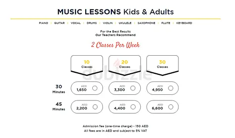 Music Lesson Available up to 20% Discount