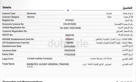 رخص للبيع في أبوظبي ومكاتب عند الطلب | Abu Dhabi Licenses for Sale & Offices on Request