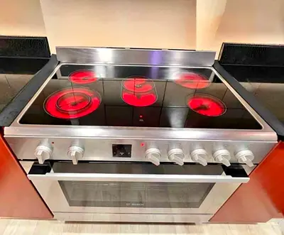 Free Delivery- BOSCH Latest Model 5-Burner Electric Ceramic Cooking Range 90x60 CM