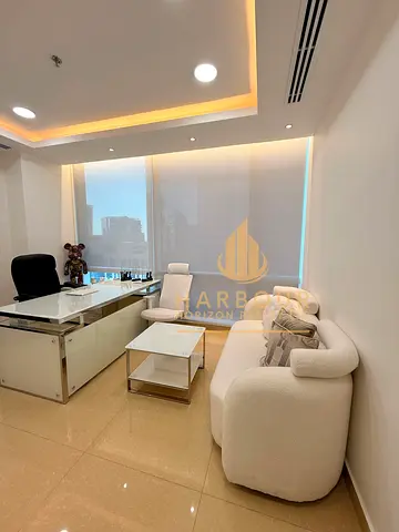 Furnished Office For Rent With Glass Partitions