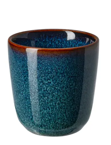 2 IKEA Ceramic Espresso Cups — Blue Glazed