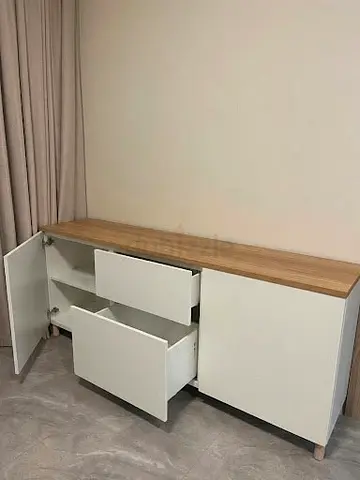 TV console with drawers and cabinets