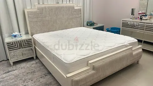 King bed frame without mattress and - good condition