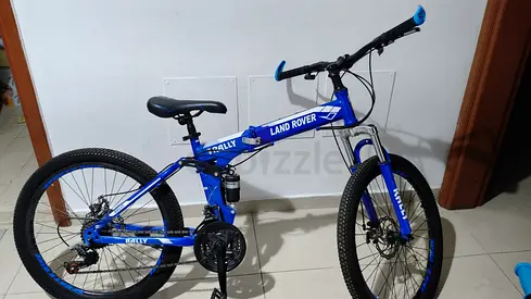 Blue Land Rover folding mountain bike - used, very good condition